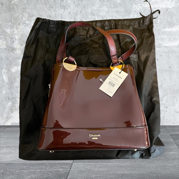 DUNE London Berry Patent Medium Bag BNWT - Picture 3 of 13